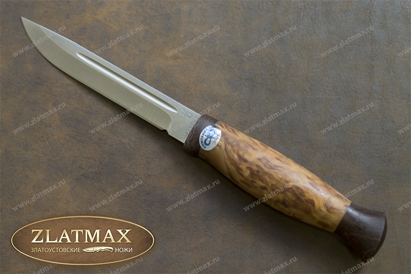 Нож Финка-3 (100Х13М, Карельская берёза, Текстолит)