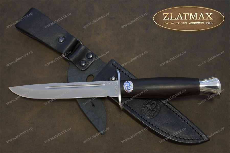 Нож Финка-2 + Гравировка (100Х13М, Граб, Нержавеющая сталь, Алюминий)