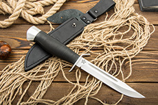 Нож Штрафбат (100Х13М, Наборная кожа, Нержавеющая сталь, Алюминий)