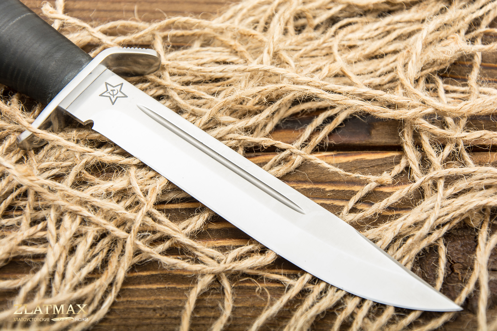 Нож Штрафбат (100Х13М, Наборная кожа, Нержавеющая сталь, Алюминий)