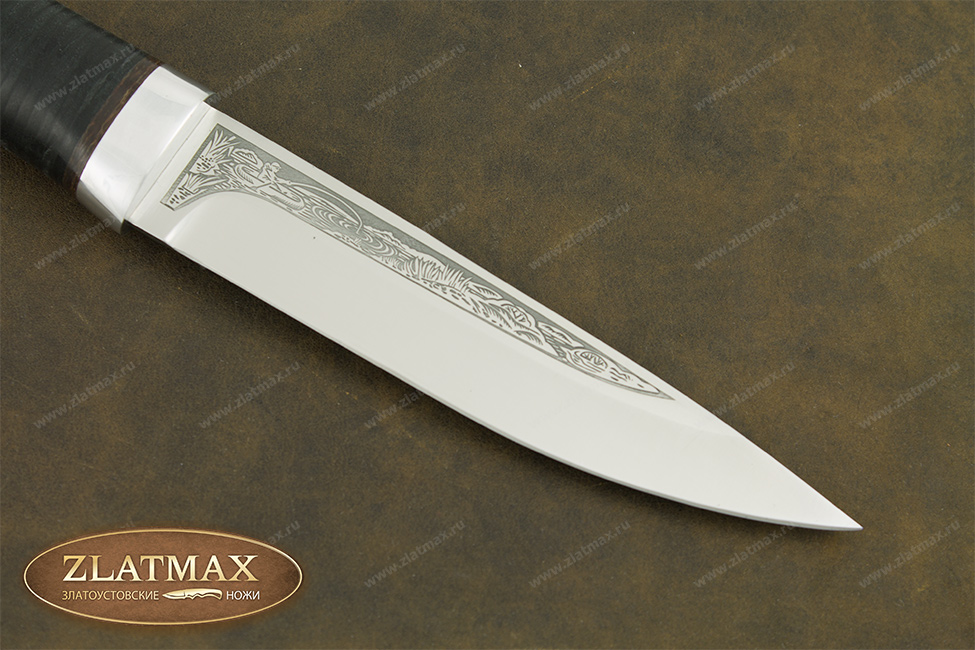 Нож Пескарь (RWL-34, Наборная кожа, Алюминий)