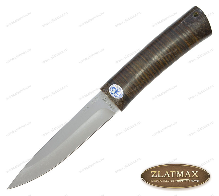 Нож Пескарь (95Х18, Наборная кожа, Текстолит)