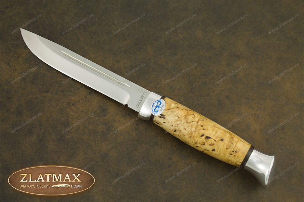 Нож Финка-3 (95Х18, Карельская берёза, Алюминий)
