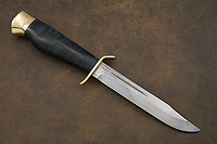 Нож Штрафбат (Дамаск ZDI-1016, Наборная кожа, Латунь)