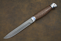 Нож Финка-3 (Дамаск ZDI-1016, Орех, Алюминий)
