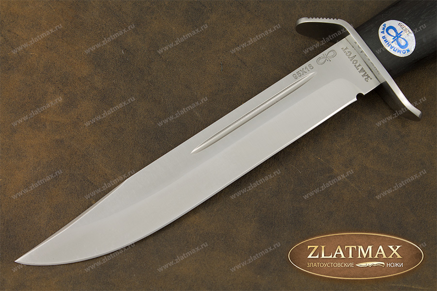 Нож Штрафбат (95Х18, Граб, Нержавеющая сталь, Алюминий)