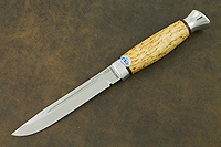 Нож Финка-3 (110Х18М-ШД, Карельская берёза, Алюминий)