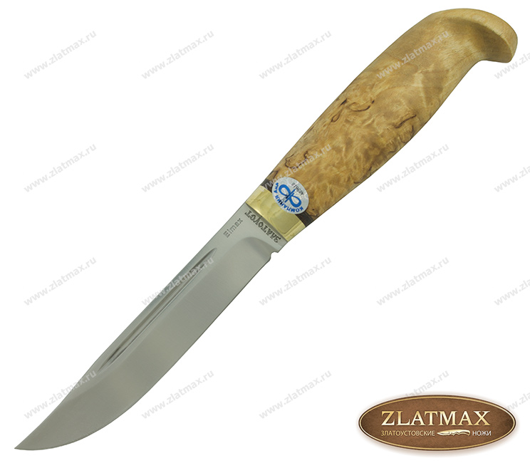 Нож Финка Lappi (ELMAX, Карельская берёза, Латунь) фото-01