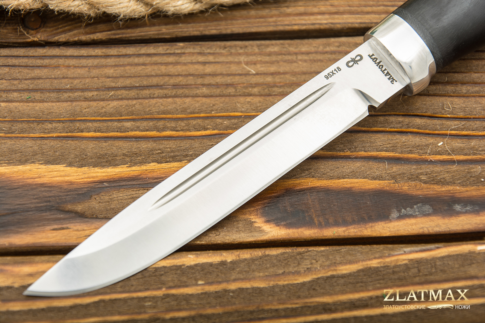 Нож Финка-3 (95Х18, Граб, Алюминий)