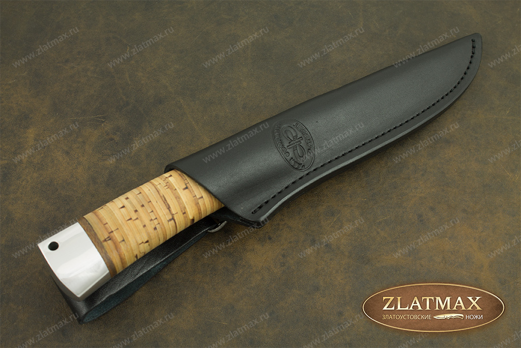 Нож Пескарь (100Х13М, Наборная береста, Алюминий)