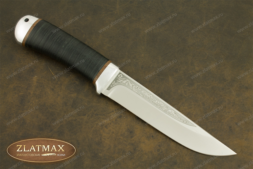 Нож Лиса (ELMAX, Наборная кожа, Алюминий)