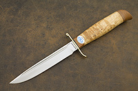 Нож Финка-2 Вача (95Х18, Карельская берёза, Латунь, Текстолит)