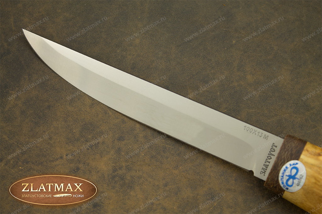 Нож Финка-5 (100Х13М, Карельская берёза, Текстолит)