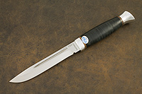 Нож Финка-3 (110Х18М-ШД, Наборная кожа, Алюминий)