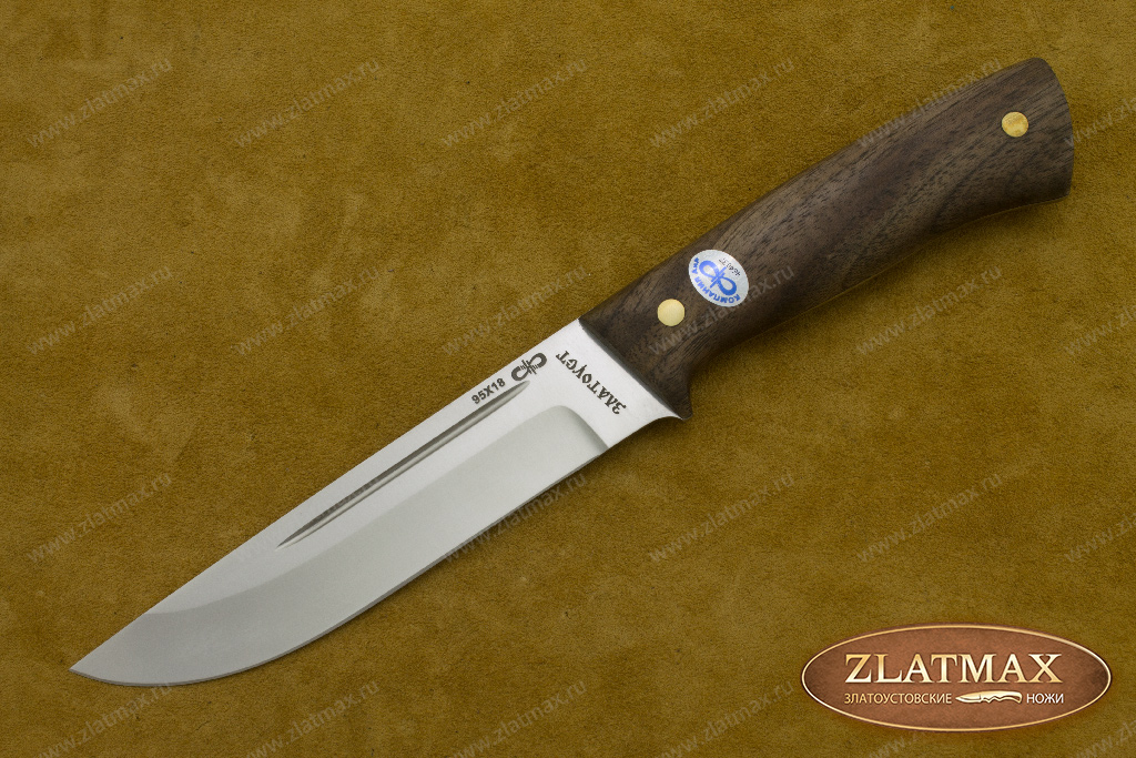 Нож Бекас ЦМ (95Х18, Накладки орех)