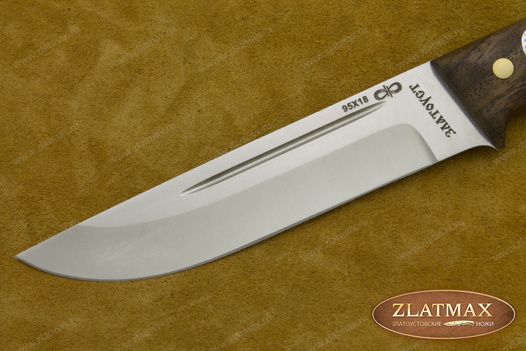 Нож Бекас ЦМ (95Х18, Накладки орех)