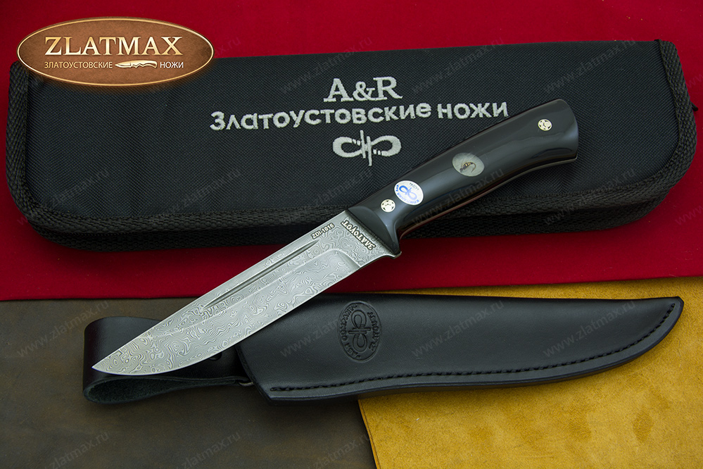 Нож Бекас ЦМ (Дамаск ZDI-1016, Накладки Mercorne)
