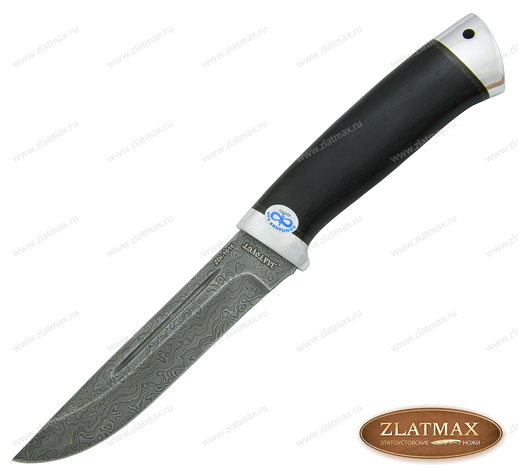 Нож Бекас (Дамаск ZDI-1016, Граб, Алюминий) фото-01