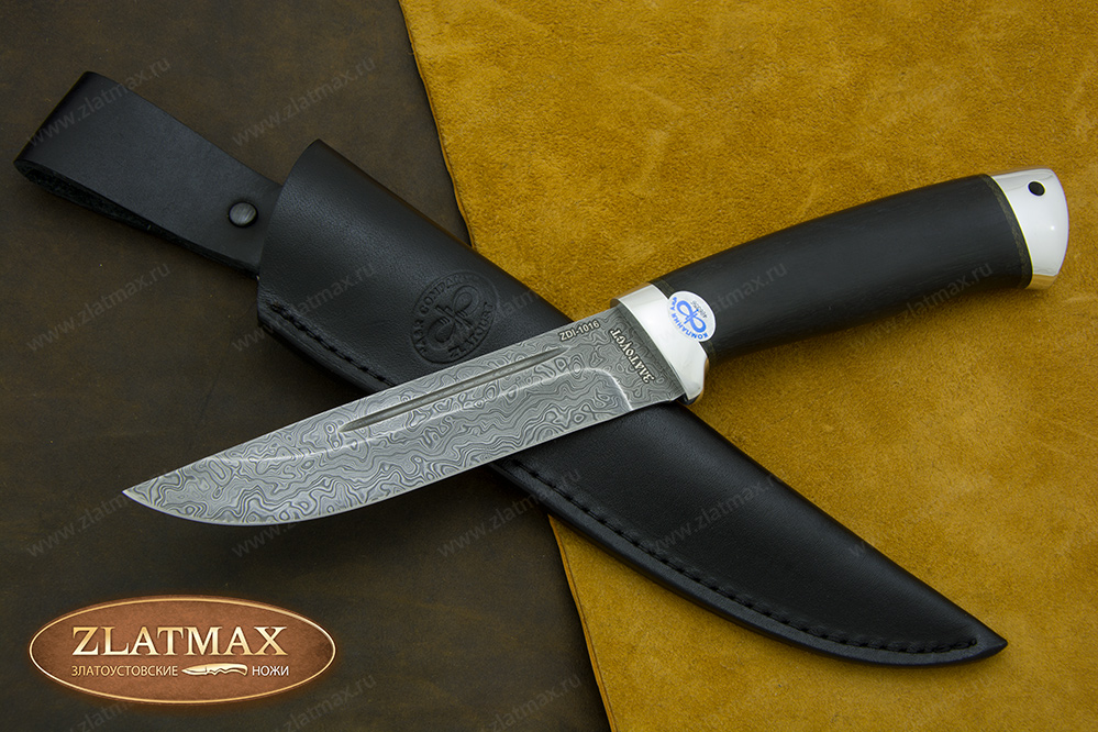 Нож Бекас (Дамаск ZDI-1016, Граб, Алюминий)