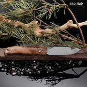 Ножи из стали ELMAX купить в Новокузнецке: Нож Складной (ELMAX, Накладки стабилизированная карельская береза)