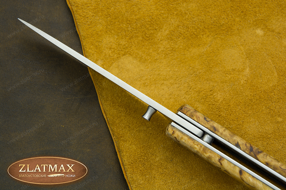 Нож Складной (ELMAX, Накладки карельская береза)