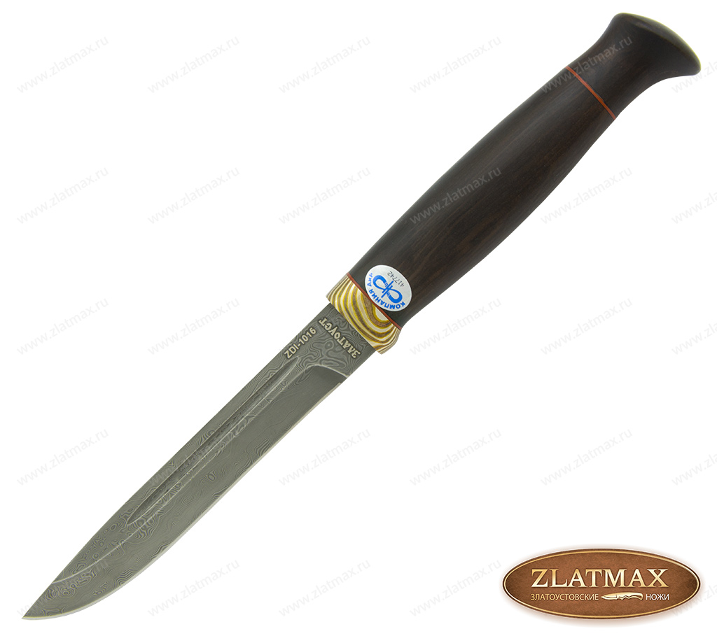 Нож Финка-3 (Дамаск ZDI-1016, Граб, Мокумэ-ганэ, Текстолит) фото-01
