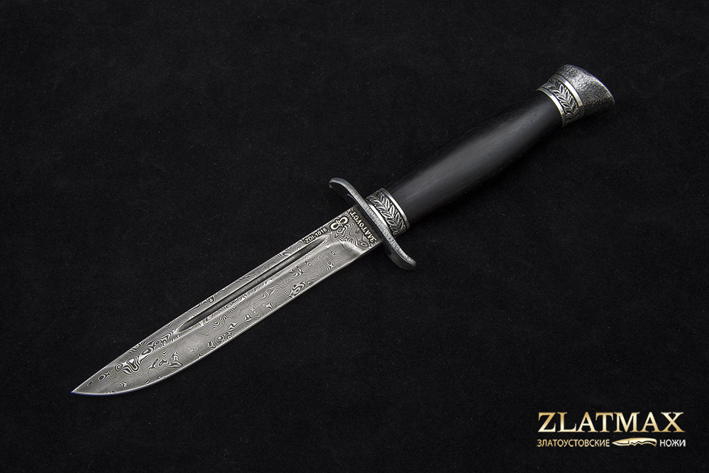 Нож Финка-2 ДН (Дамаск ZDI-1016, Граб, Алюминий)