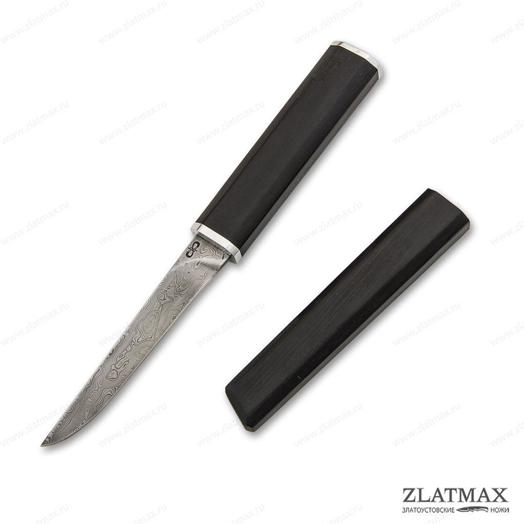 Нож Офисный (Дамаск ZDI-1016, Граб, Алюминий)