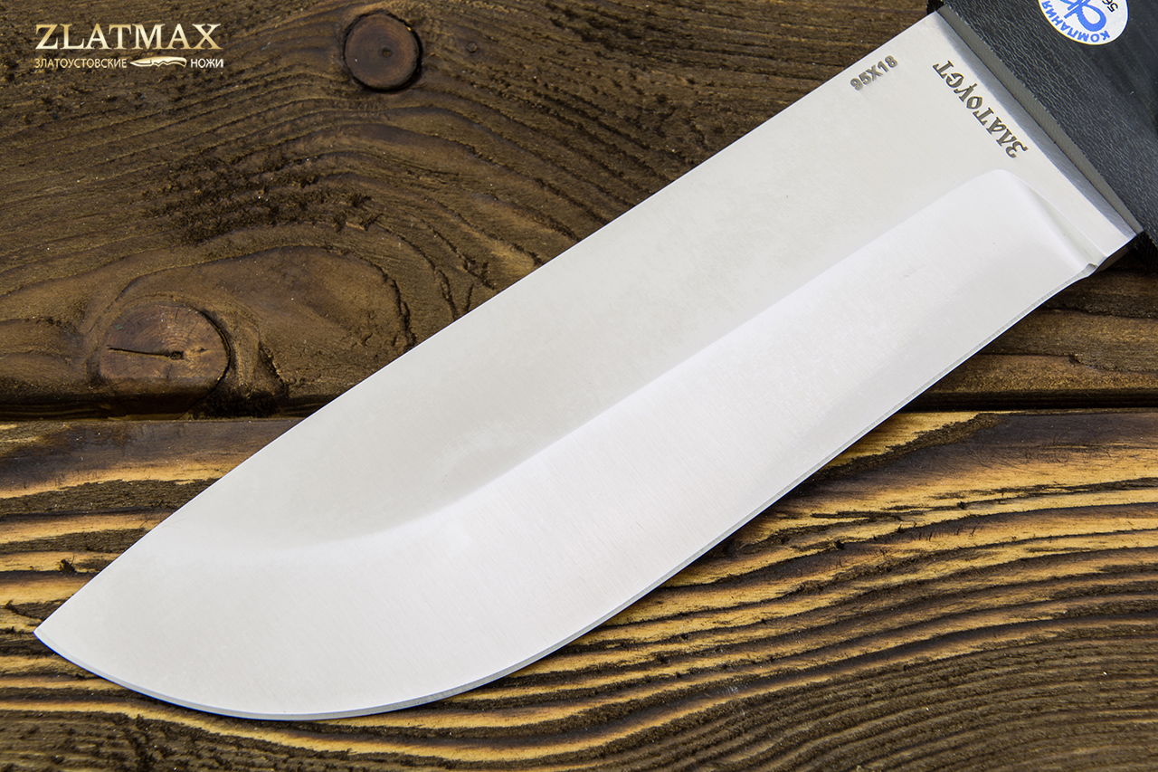 Нож Толстяк (95Х18, Наборная кожа, Текстолит)