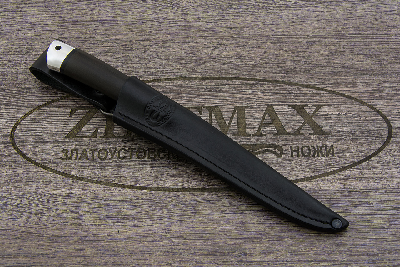 Нож Заноза (ELMAX, Граб, Алюминий, Золочение рисунка на клинке)