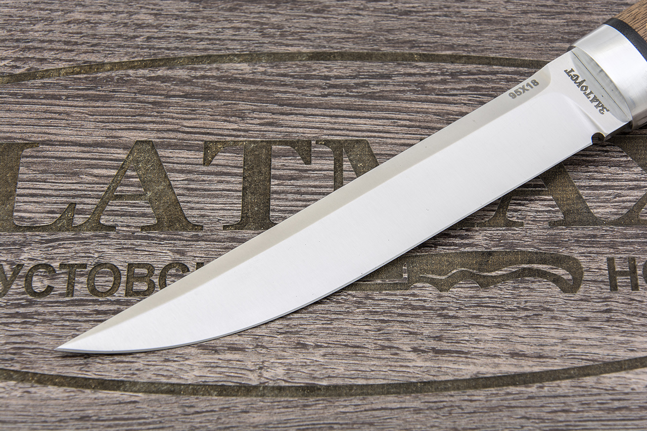 Нож Финка Сканди (95Х18, Орех, Алюминий)