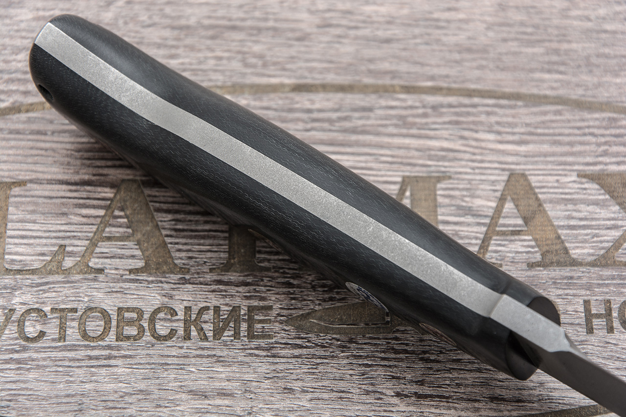 Нож Боярин ЦМ (100Х13М, Накладки текстолит, Пескоструйная обработка Sandwave)