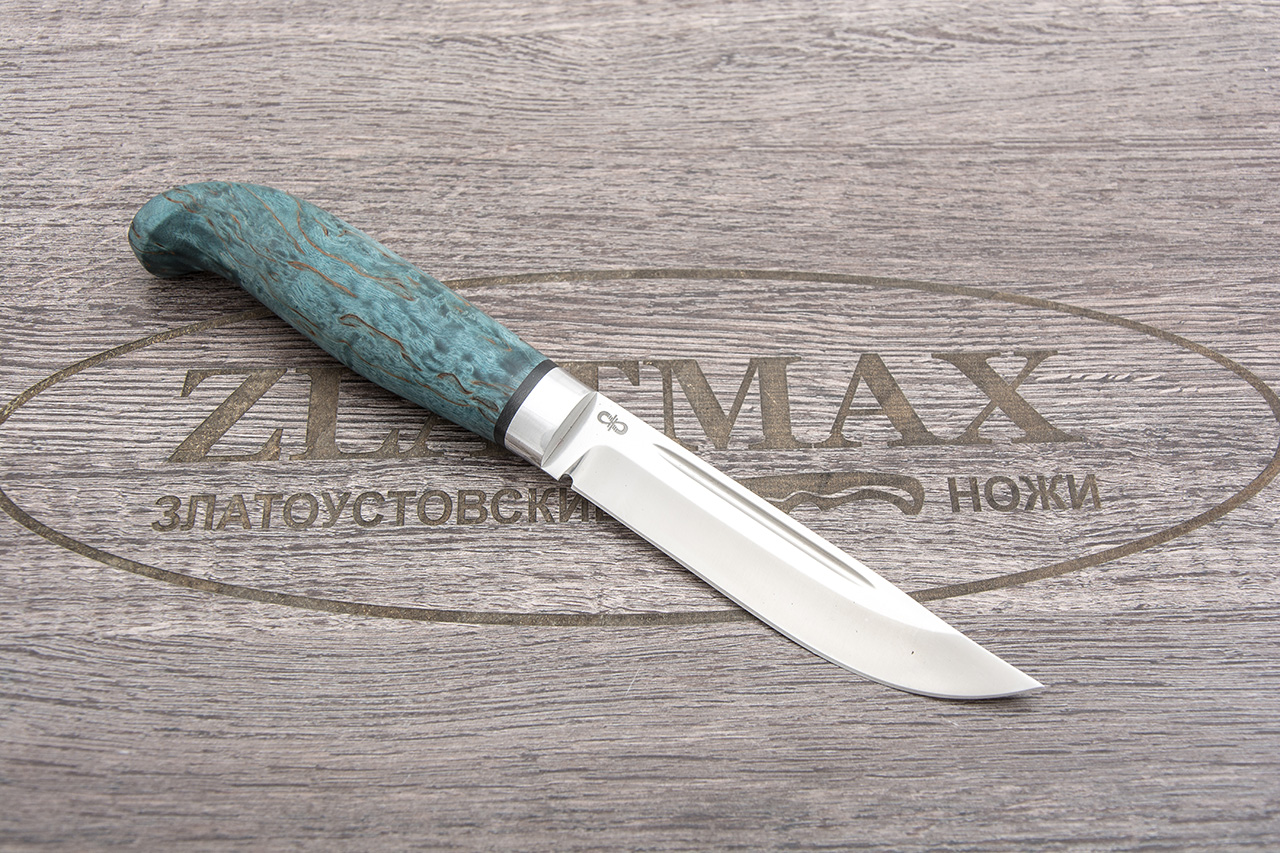 Нож Финка Lappi (М390, Стабилизированная карельская береза, Алюминий)