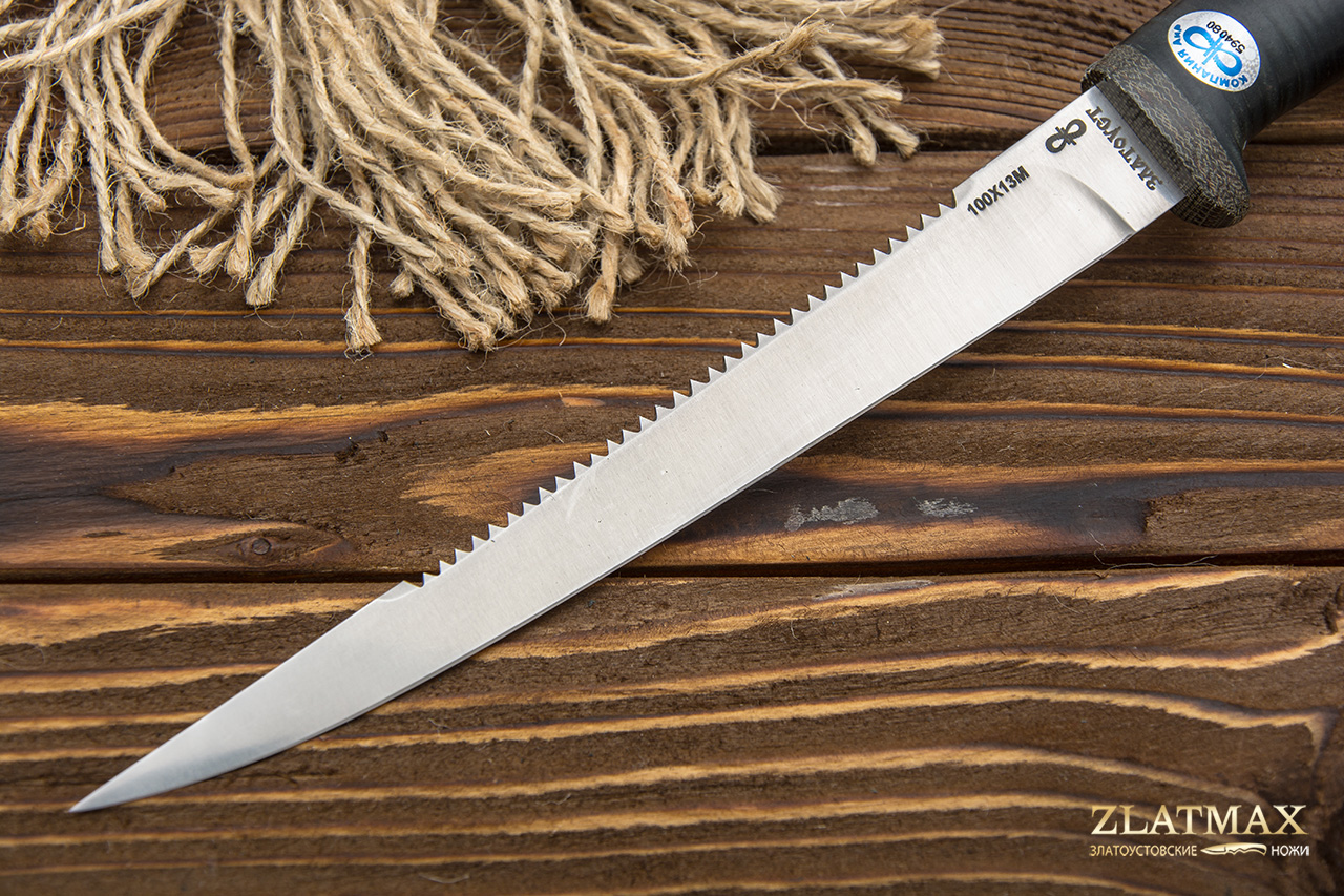 Нож Белуга (100Х13М, Наборная кожа, Текстолит)