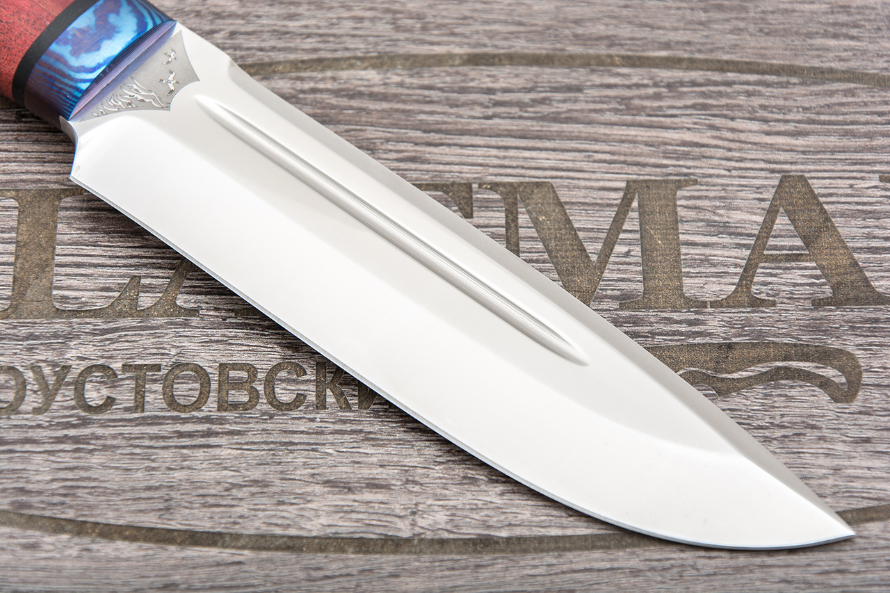 Нож Селигер (ELMAX, Стабилизированная карельская береза, ZlaTi)