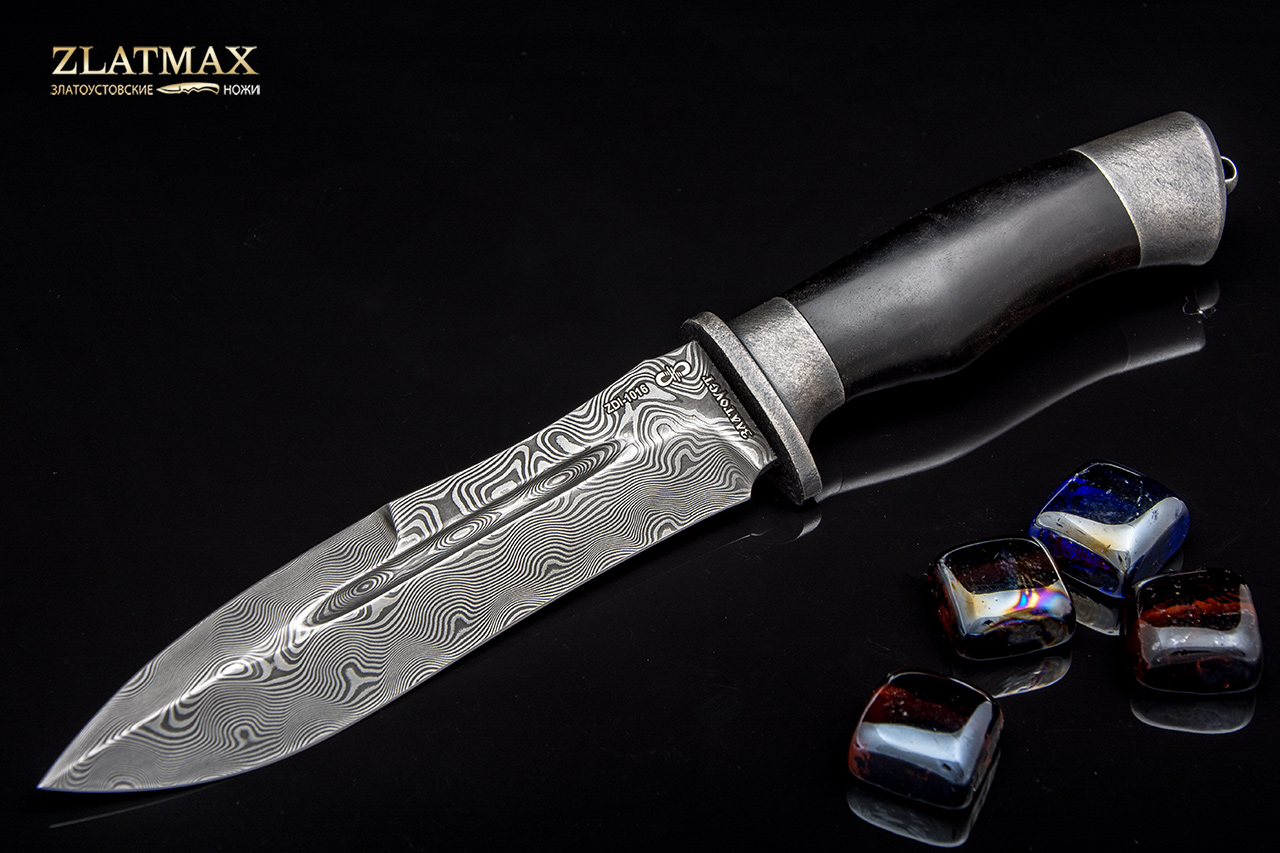 Нож Скорпион ДН (Дамаск ZDI-1016, Граб, Алюминий)