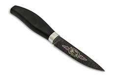 Ножи из стали ЭП-766 купить в Санкт-Петербурге: Нож кухонный Овощной малый (ЭП-766, Текстолитовая, Алюминий, Обработка клинка Stonewash)