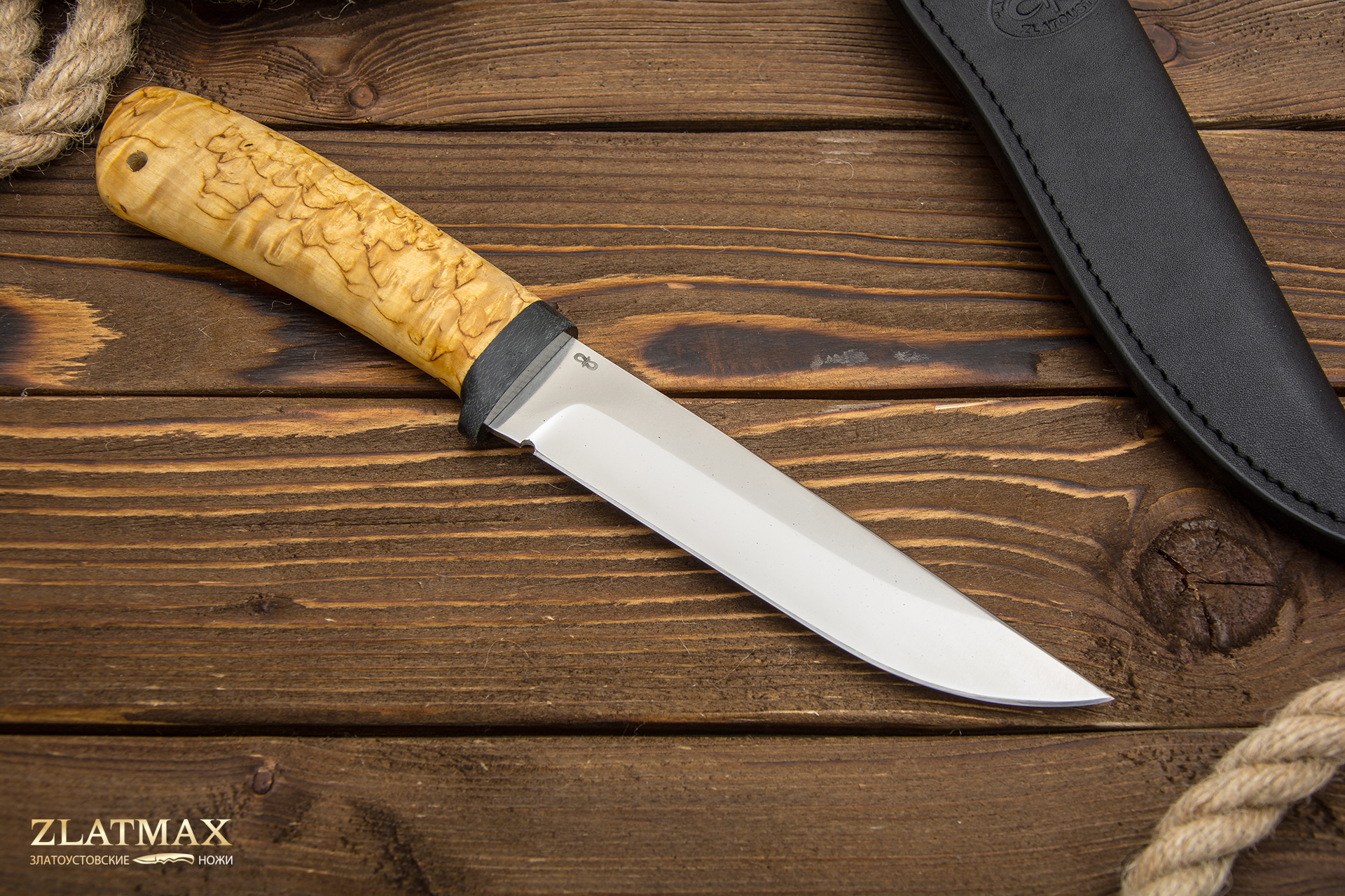 Нож Лиса (М390, Карельская берёза, Текстолит)