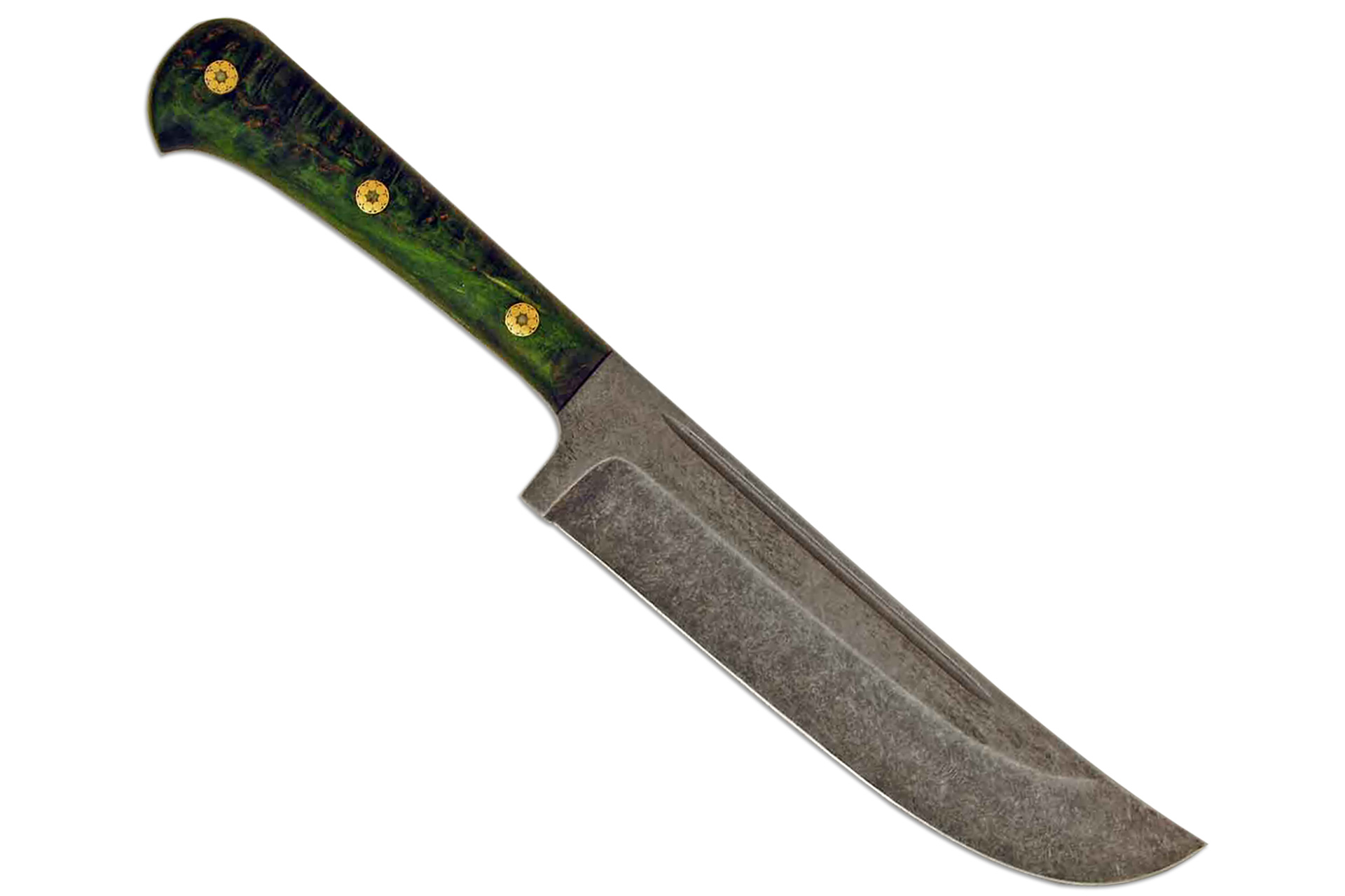 Нож Пчак-Н (95Х18, Накладки стабилизированная карельская береза, Обработка клинка Stonewash) фото-01