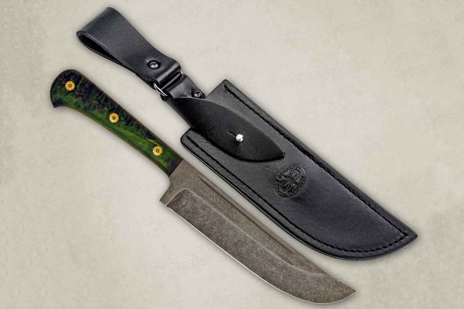 Нож Пчак-Н (95Х18, Накладки стабилизированная карельская береза, Обработка клинка Stonewash)