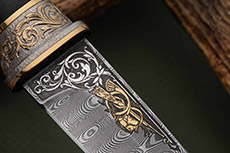 Нож Лиса украшенный «На охоте»