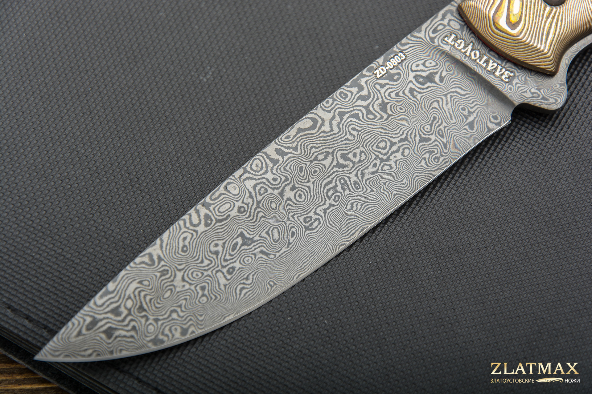 Нож Стриж (Дамаск ZD-0803, Накладки мокуме гане)