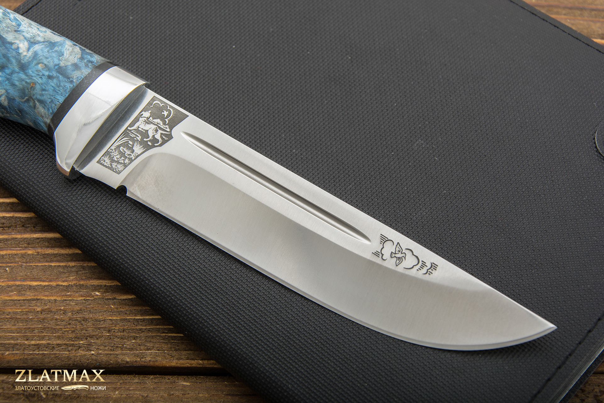Нож Бекас (ЭП-766, Стабилизированная карельская береза, Алюминий)