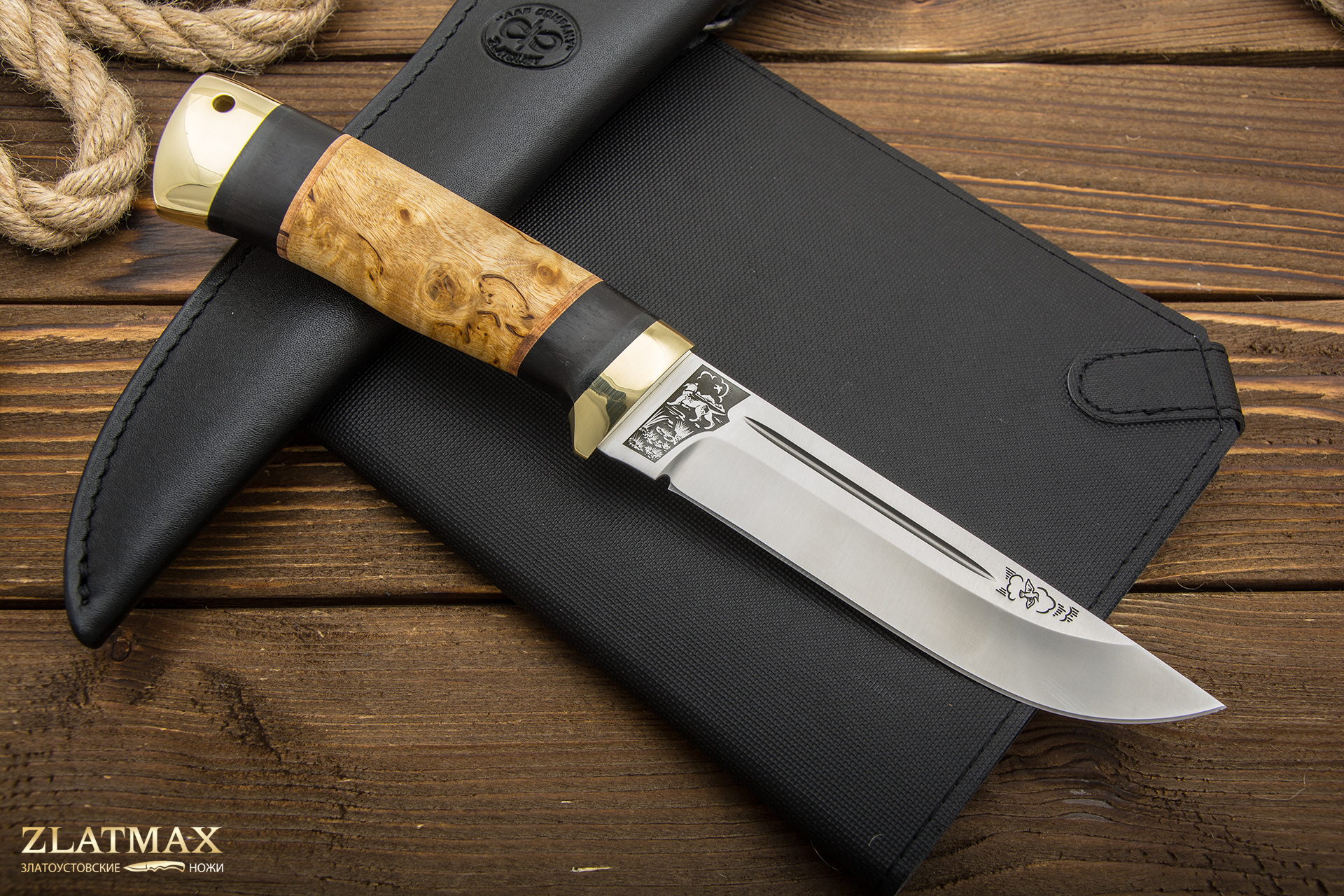 Нож Бекас (95Х18, Комбинированная, Латунь)