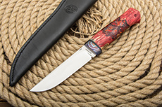 Ножи из стали S390 – премиальное качество для профессионалов: Нож Следопыт композит (S390, Гибрид стаб. кап клена, ZlaTi)
