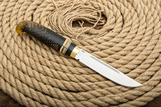 Нож Финка Lappi (К340, Композит шишка, Латунь)