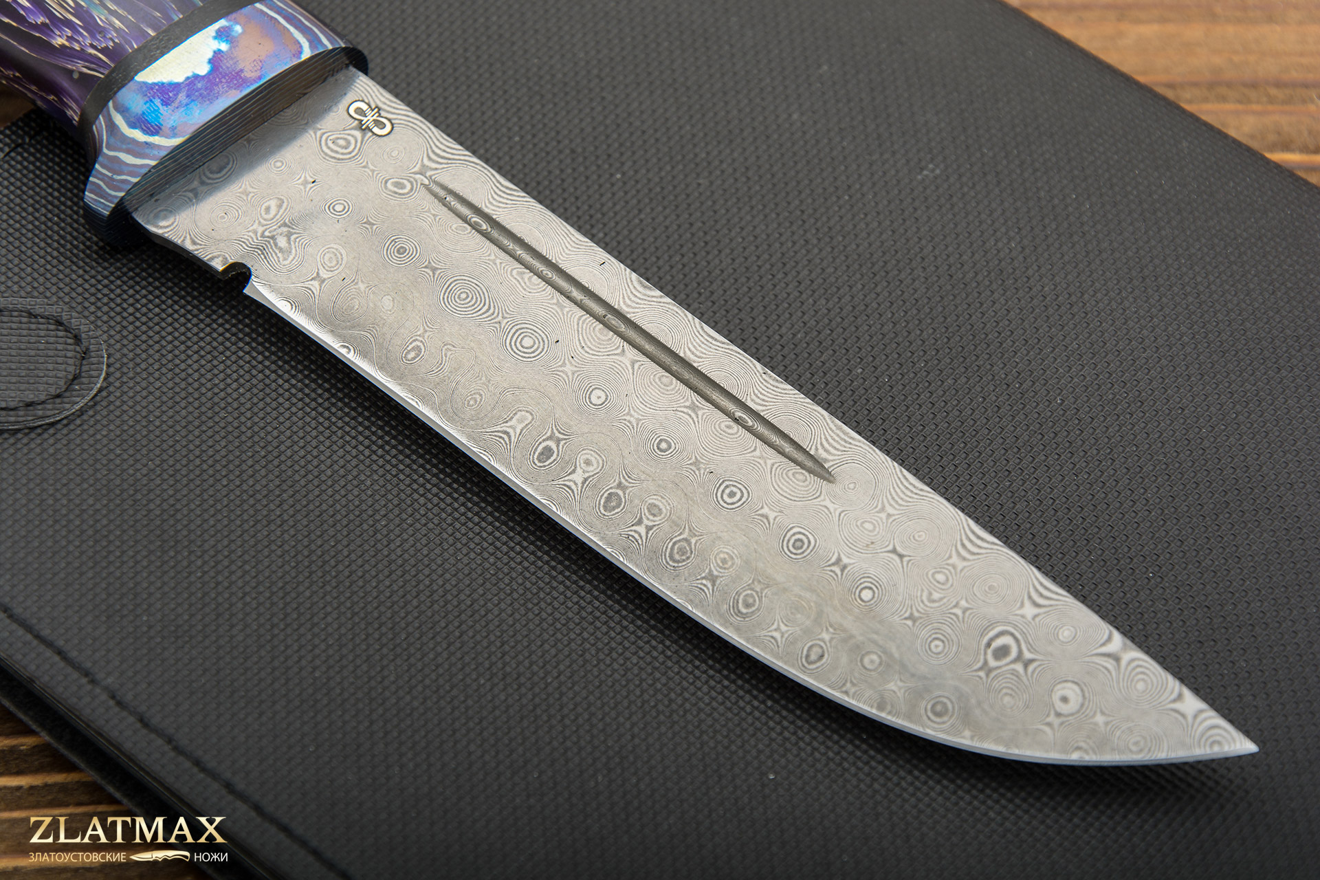 Нож Бекас (Дамаск ZDI-1016, Композит кукуруза, ZlaTi)
