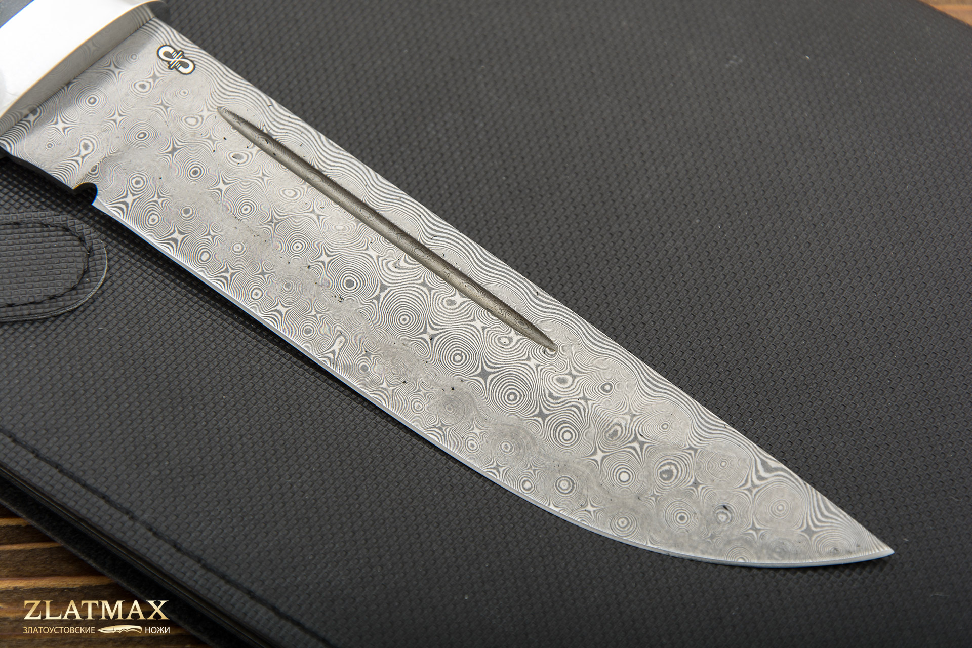 Нож Бекас (Дамаск ZDI-1016, Композит шишка, Алюминий)
