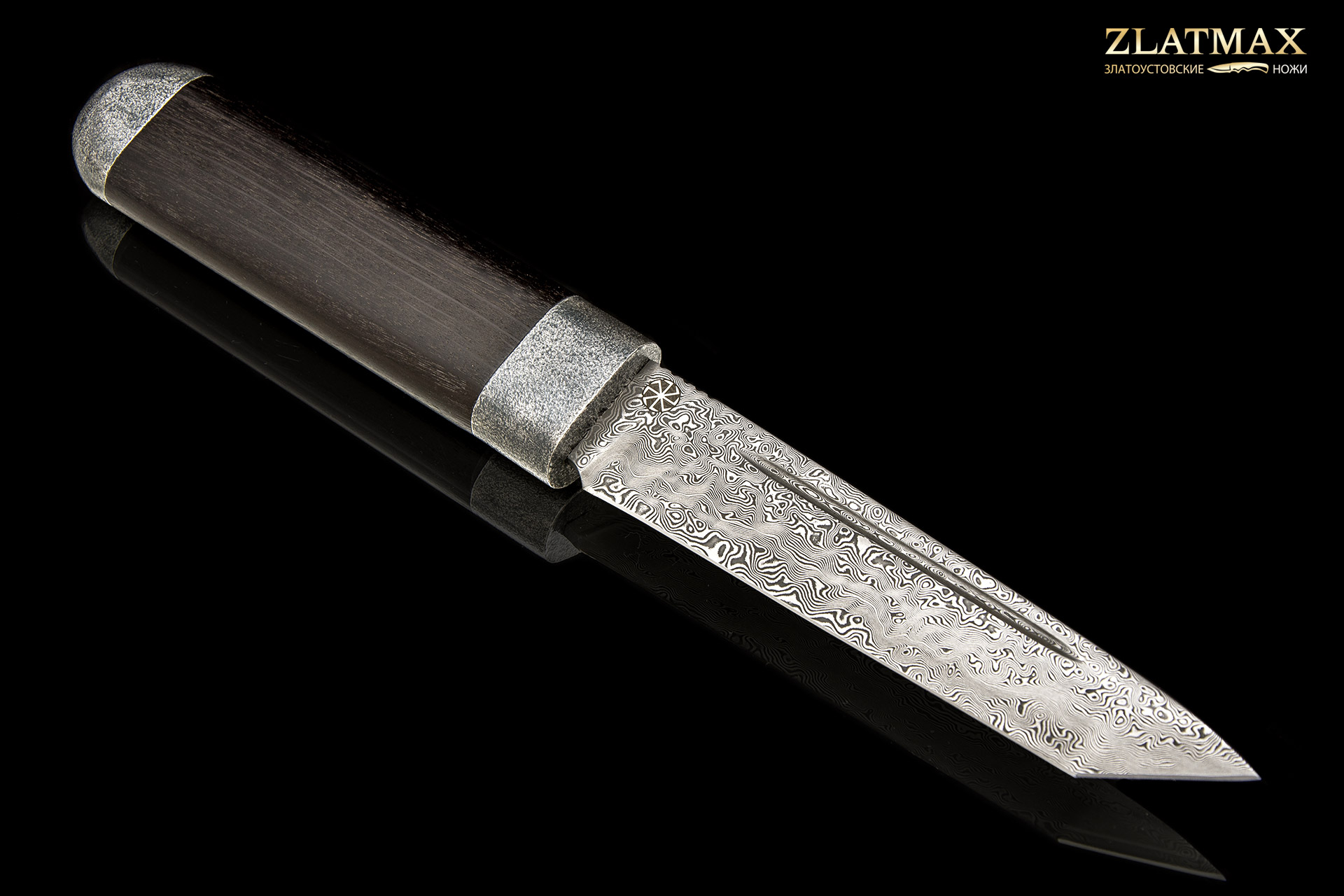 Нож Ронин Тантоид (Дамаск ZDI-1016, Орех, Литьё)