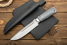 Разделочные ножи | страница-7: Нож Селигер (95Х18, Композит шишка мраморная, Алюминий)